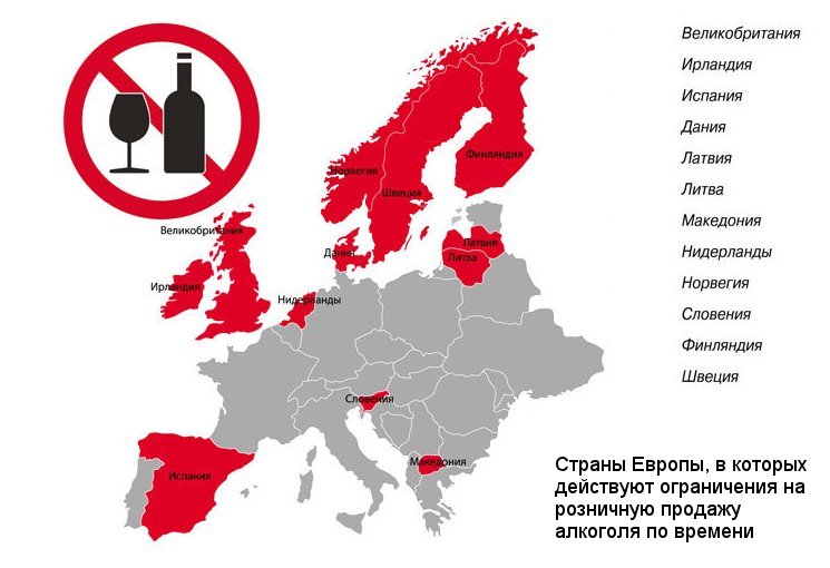Ограничения на продажу алкоголя в Европе